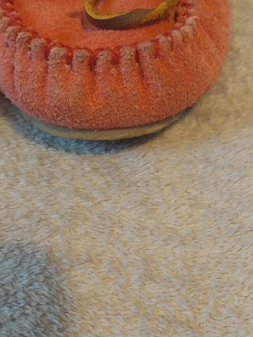 Minnetonka Kids Coral Suede Moccasins with Faux Fur Lining